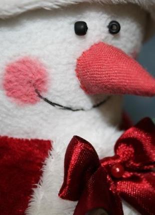 Сніговик - текстильна новорічна іграшка4 фото