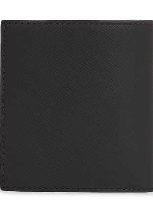 Оригинальный кошелек calvin klein modern bar trifold black saffiano мужской2 фото