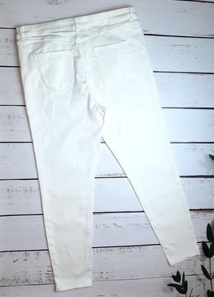 1+1=3 шикарные зауженные белые джинсы скинни высокая посадка new look, размер 54 - 567 фото