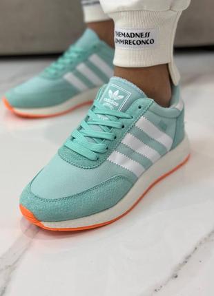 Кроссовки женские adidas iniki turquoise код-11722 фото