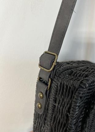 Сумка плетена темно сіра asos3 фото