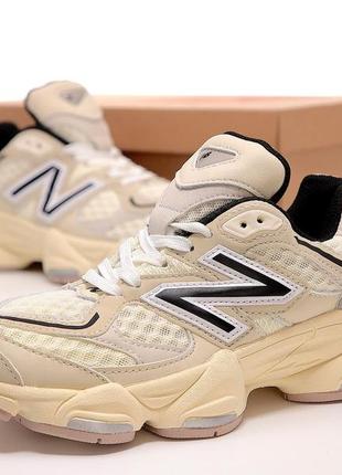 Жіночі кросівки new balance 9060 beige black нью беланс бежевого з чорним кольорів2 фото