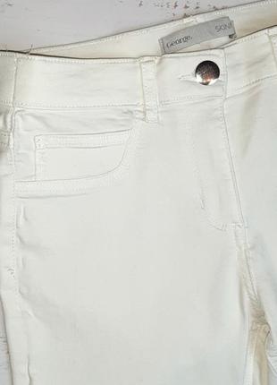 Женские молочные зауженные джинсы скинни george, размер 46 - 486 фото