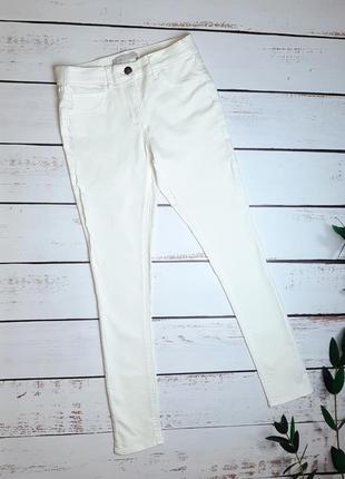 Женские молочные зауженные джинсы скинни george, размер 46 - 482 фото