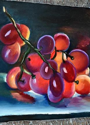 Виноград на свету,оргалит,20х20