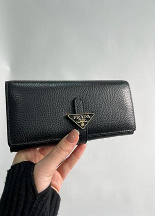 Гаманець prada large leather wallet