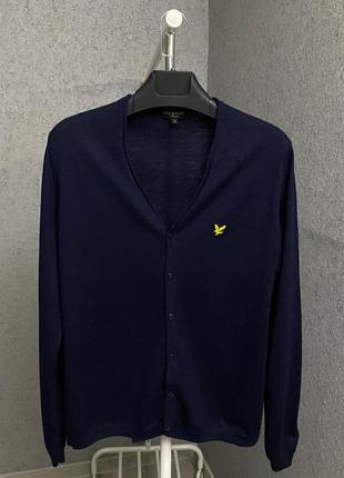 Синий кардиган от бренда lyle scott1 фото