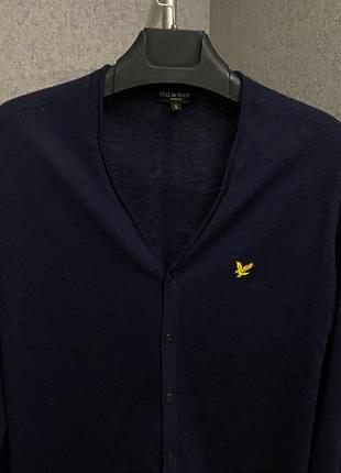 Синий кардиган от бренда lyle scott2 фото