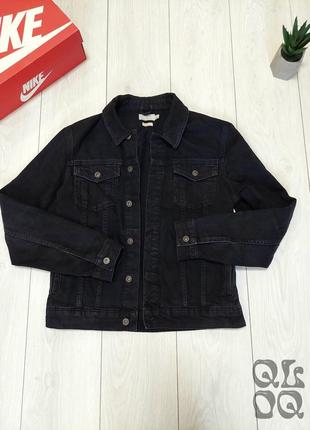 Topman джинесовка мужская джинсовая куртка черная пиджак1 фото