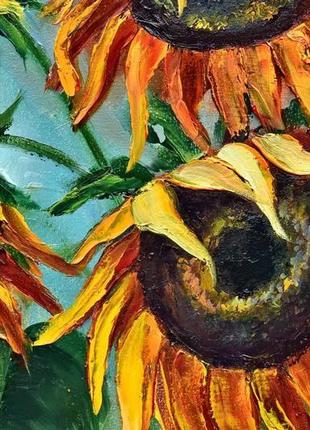 Яркие украинские подсолнухи, холст,40х60