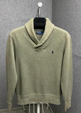 Зеленый свитер от бренда polo ralph lauren