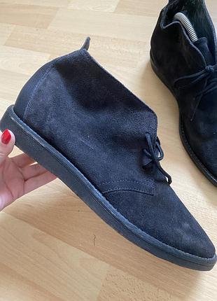 Замшевые сапоги ботинки clarks