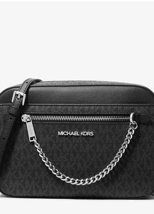 Сумка michael kors jet set large logo crossbody bag