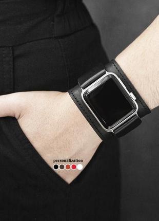 Кожаный ремешок для apple watch, 3 4 5 6 7 8 9 se ultra ultra 2, 38 40 41 42 44 45 49 мм, код 1235ст7 фото