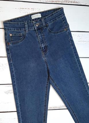 1+1=3 фирменные зауженные синие джинсы скинни высокая посадка denim co, размер 44 - 463 фото