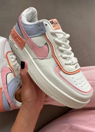 Кроссовки женскиеneke air force 1 shadow pink peach1 фото