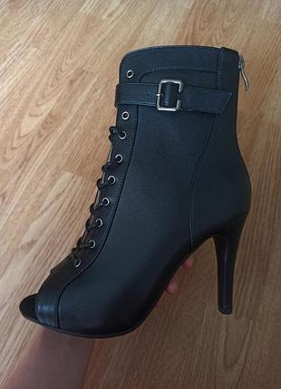 Взуття для танців хай хілс high heels еко-шкіра блискавка пряжка 9,5 см підбори