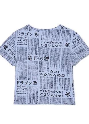 Нова бузкова футболка з японським принтом cropp town4 фото