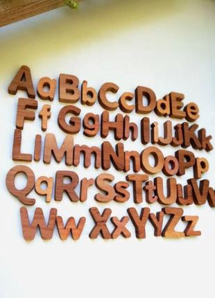 Англійський алфавіт великий набір. деревяний алфавіт7 фото