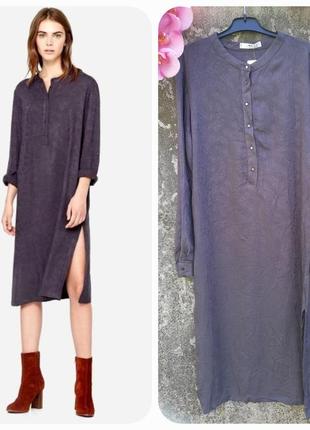 Сукня туніка віскоза сіра mango