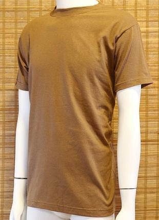 Контрактная футболка однотонная тактическая "brown" армии сша s,l, small, large