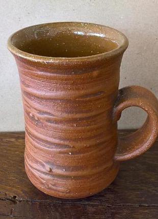 Керамическая гончарная чашка.1 фото