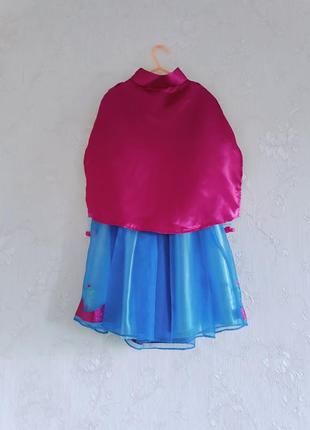 Карнавальное платье анны с м/ф холодное сердце на 4-6 лет рост 104-116 см фирма disney3 фото