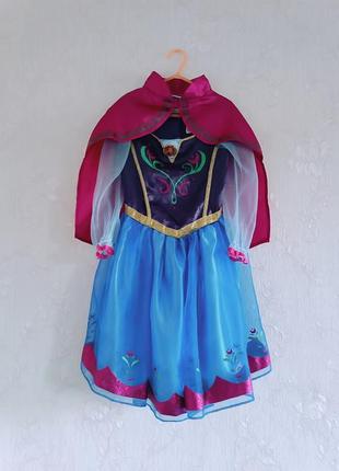Карнавальное платье анны с м/ф холодное сердце на 4-6 лет рост 104-116 см фирма disney