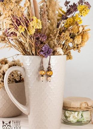 Серьги из хрусталя "солнечный бог" 3