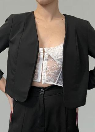 Жакет пиджак укороченный новый как в новой коллекции zara2 фото