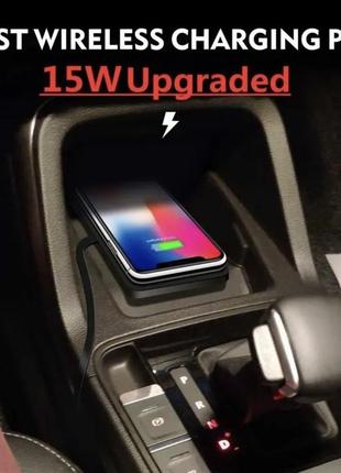 Беспроводная зарядка в авто (коврик) 15w fast wireless charging4 фото
