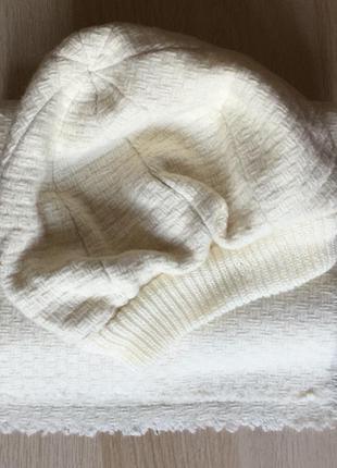 Берет жіночий восьмиклинкау комплекті з шарфом.2 фото