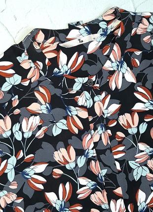 🌿1+1=3 шикарна кольорова блуза блузка в квітах tu, розмір 46 - 485 фото