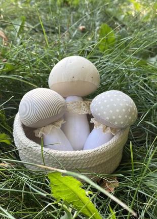 Декоративный набор текстильных грибов5 фото