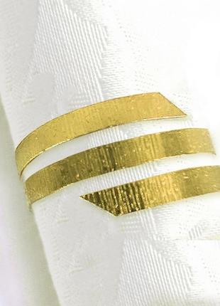 Набір кілець для серветок stripe gold (4 шт)