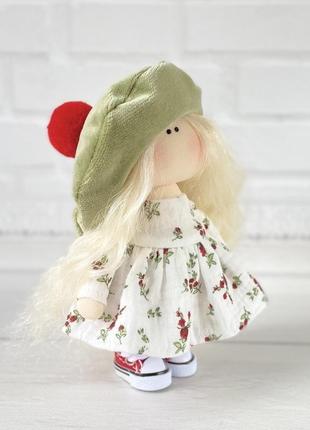 Маленькая текстильная кукла, кукла тильда4 фото