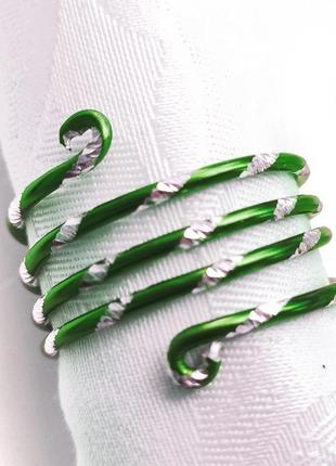 Набор колец на салфетки twist green (4 шт)