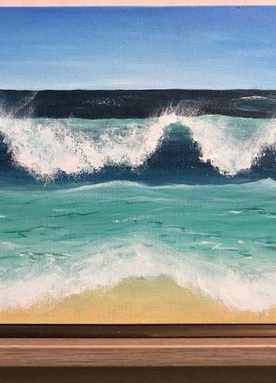 Картина акрилом «брызги моря»
