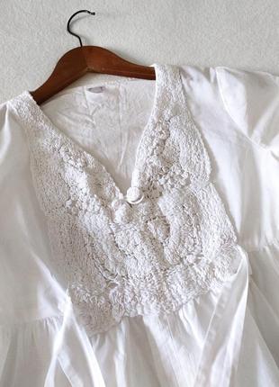 Супер лёгкая блуза с ажурным декором6 фото