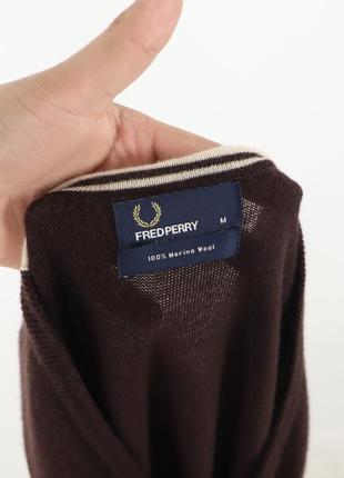 Чоловічий светр fred perry / оригінал | m |6 фото