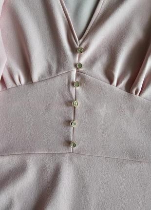 Праздничное платье розовое джинный рукав4 фото