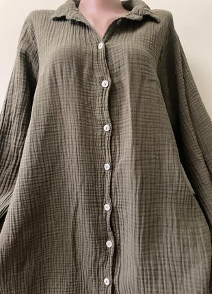 Брендовая качественная блуза-рубашка.100% коттон4 фото