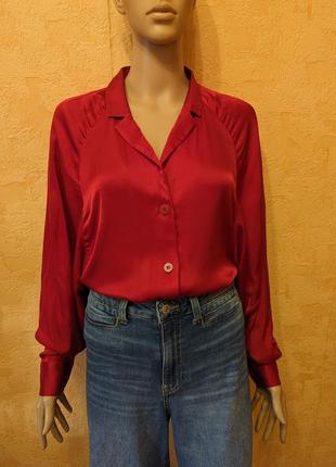 Атласная сатиновая рубашка блузка ♥️8 фото
