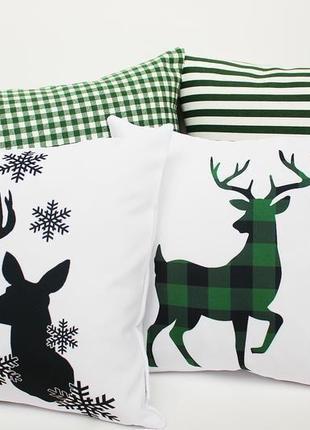 Подушка олень киев, новогодняя подушка зеленая киев, корпоративные подарки, подушка машина с елкой3 фото