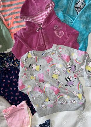 Вещи на девочку 1-2 года, лот вещей летние весенние вещи кофта,реглан,свитшот,футболка1 фото