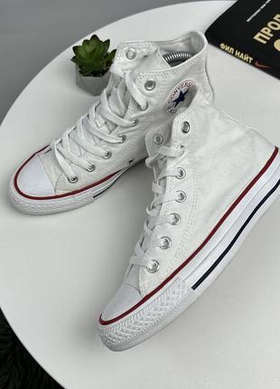 Converse конверсы высокие женские белые2 фото