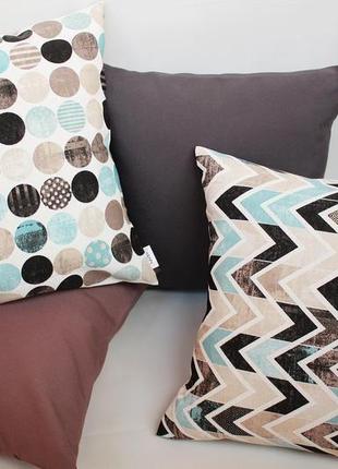 Декоративная подушка - геометрия киев, черно-белая подушка, подушка в полоску черная9 фото