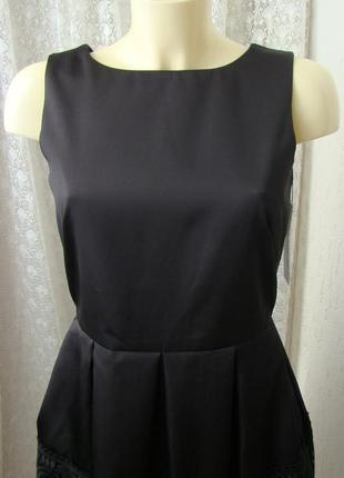 Платье маленькое черное плотное кружево closet р.44 66515 фото