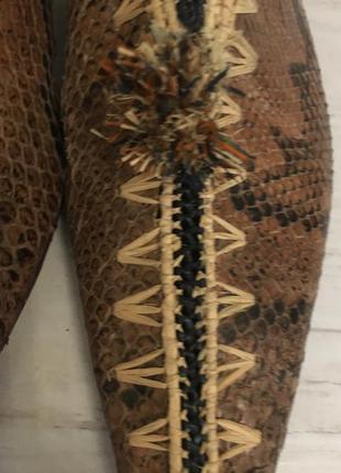 Мюли сабо зі шкіри змії3 фото