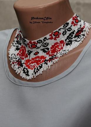 Чокер-гердан из бисера "розы"